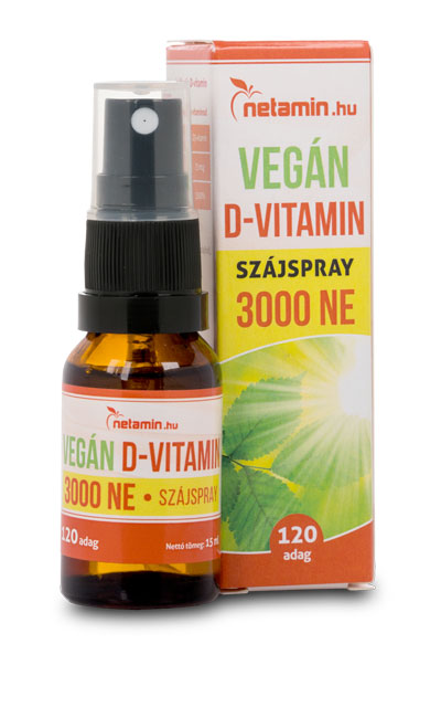 Netamin Vegán D-vitamin szájspray 3000 NE